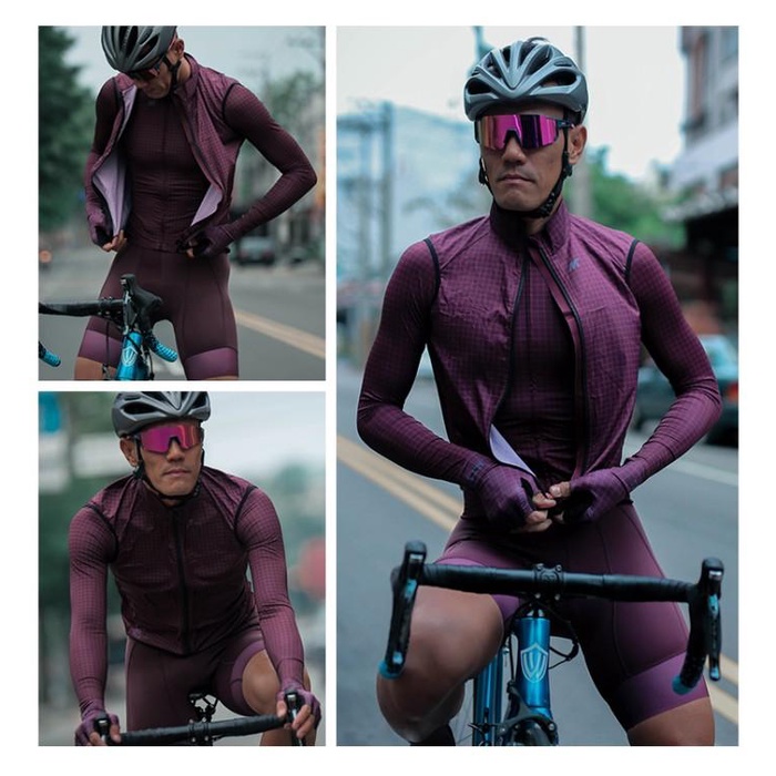 Bib Sepeda Mysenlan Lucas M70030 Red Maroon Men Premium Cycling Bib