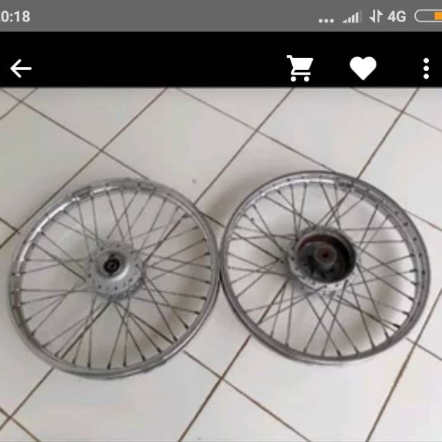 Velg depan belakang Suzuki smash jari jari ori