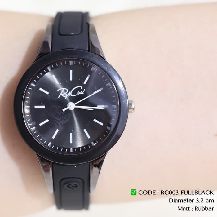 "Jam tangan wanita ripcurl candy free baterai cadangan tali karet murah"