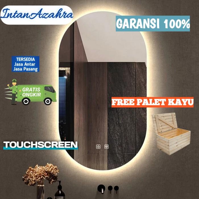 Mirror Full | Cermin Dinding Oval Mirror Lamp Led Cermin Rias Oval