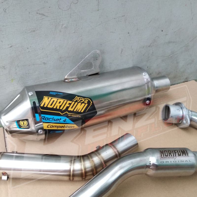 KNALPOT NORIFUMI ROCKET 4 KOMPETISI MOTOR CRF 150L/KLX 150/WR 155/DTRACKER 150/KLX TIGER/KLX MP-4