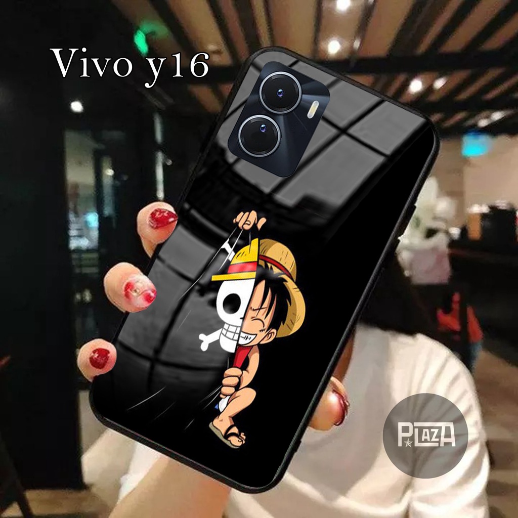 Softcase Glass Kaca ONE PIECE [K44] VIVO Y16 2022 Terbaru Casing Handphone-Pelindung Handphone-Aksesoris Handphone- Plazacase.id