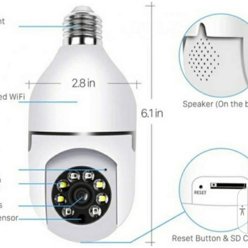 IP Camera CCTV AI smart V380 panoramic 360° PTZ kamera outdoor &amp; indoor