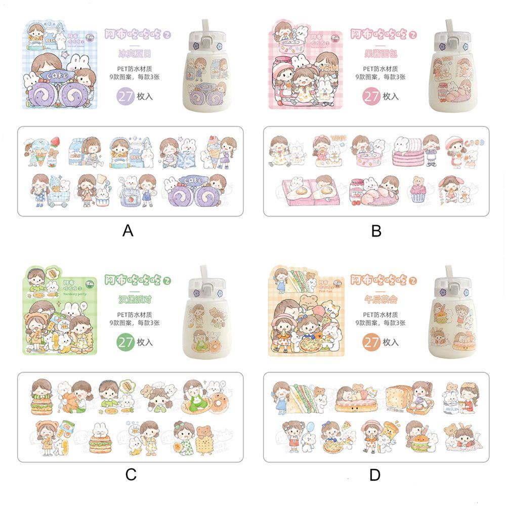 Suyo 27pcs Stiker Motif Kartun Kelinci Lucu Untuk Dekorasi Diary / Jurnal