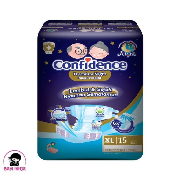 CONFIDENCE Popok Dewasa Anti Bakteri XL15 / XL 15