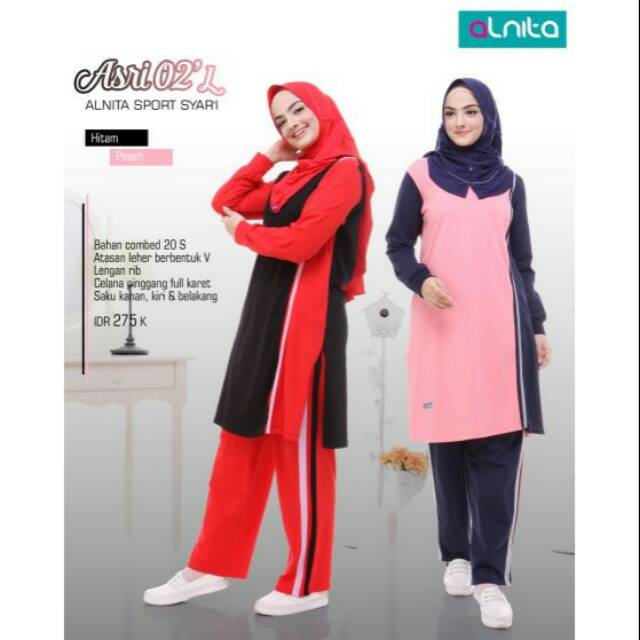 SETELAN OLAHRAGA ALNITA ASRI 02 L NIBRAS FASHION ALNITA