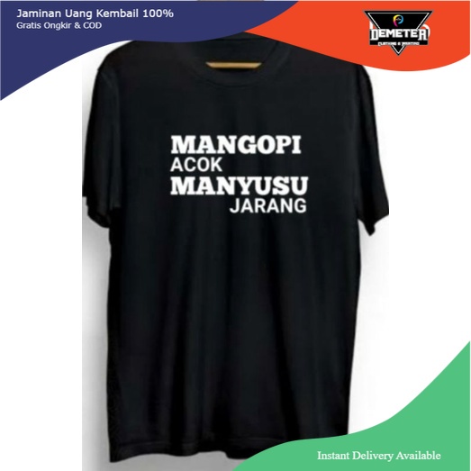 BAJU MANGOPI MANYUSU MINANG KAOS KATA MINANG CLOTHING COWOK CEWEK TERBARU