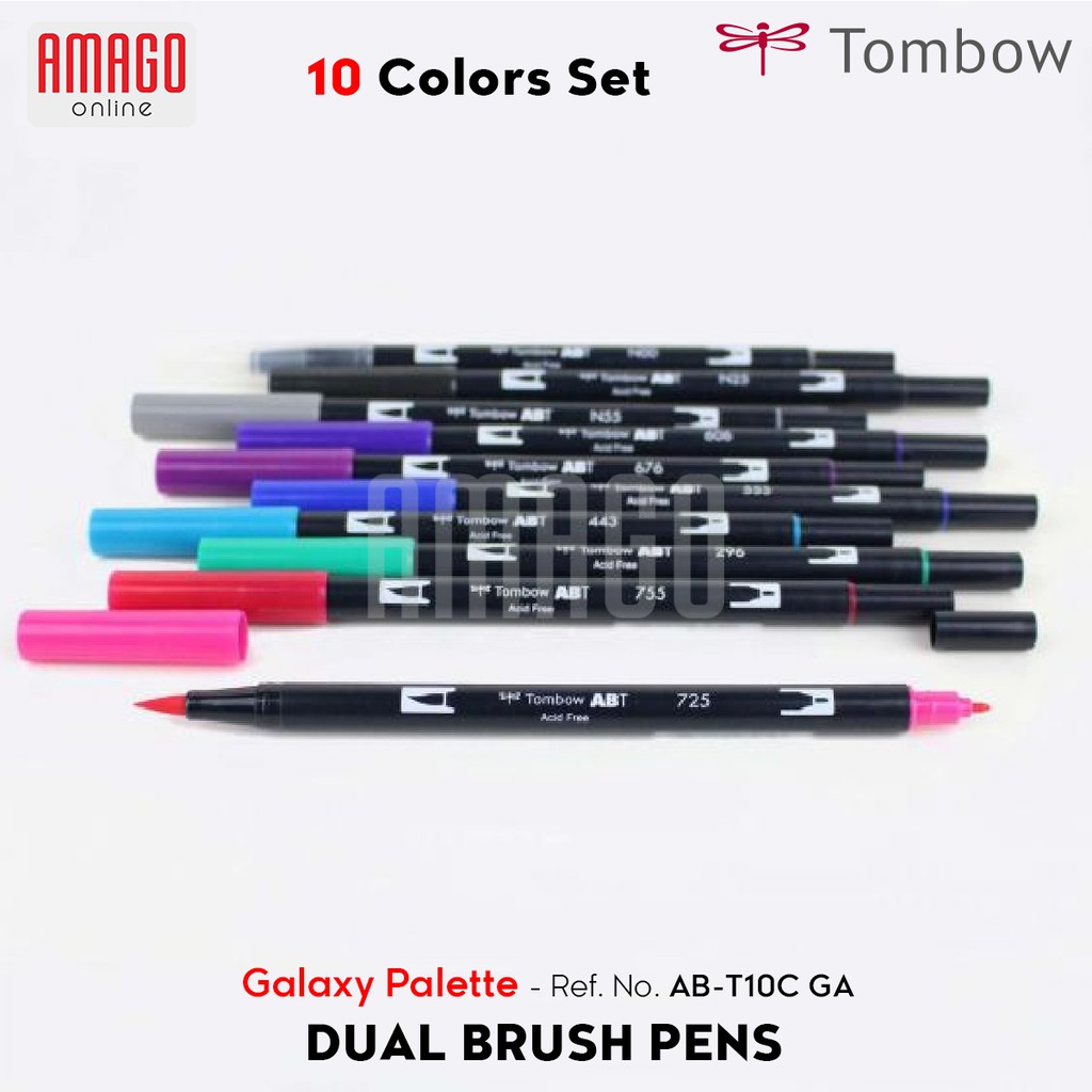 TOMBOW Dual Brush Pens - GALAXY Palette of 10 colors - AB-T10C GA