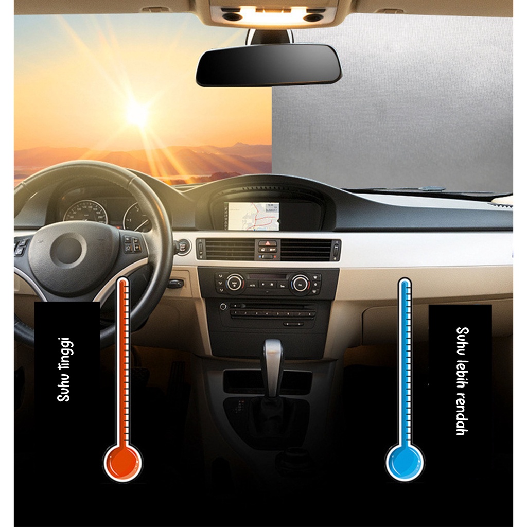 Tutup Kaca Mobil Anti Panas/UV Matahari Pelindung Panas Kaca Mobil/Sun Shield Roll Dashboard