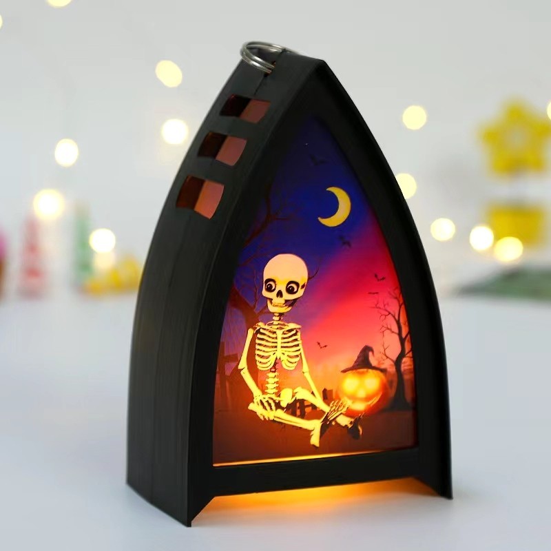 Lentera Segitiga Halloween Murah Dekorasi Lampu Gantung Scary Souvenir