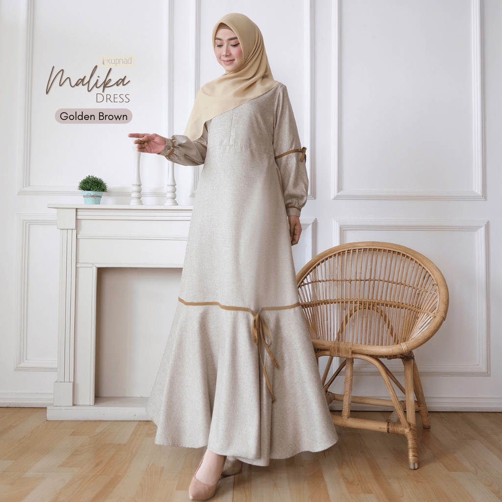 KUPNAD Gamis Premium Katun Madinah (Medina) - Malika Dress by KUPNAD gamis busui friendly bahan adem nyaman bikin kamu terlihat cantik dan muslimah