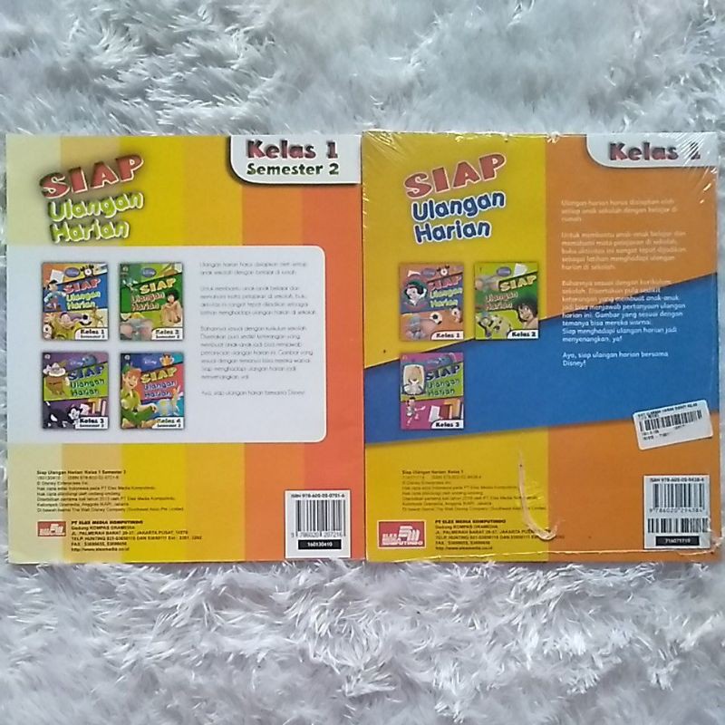 Buku Anak - Disney Siap Ulangan Harian Kelas 1, Kelas 1 Semester 2 &amp; Kelas 3