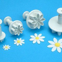 Plunger bunga daisy, cetakan fondant bunga daisy, cetakan fondant