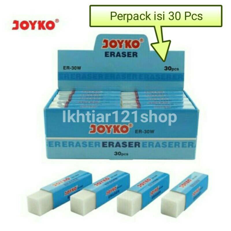 

Paket 1 Pack Penghapus Pensil/Eraser Pencil Joyko ER-30W isi 30 pcs