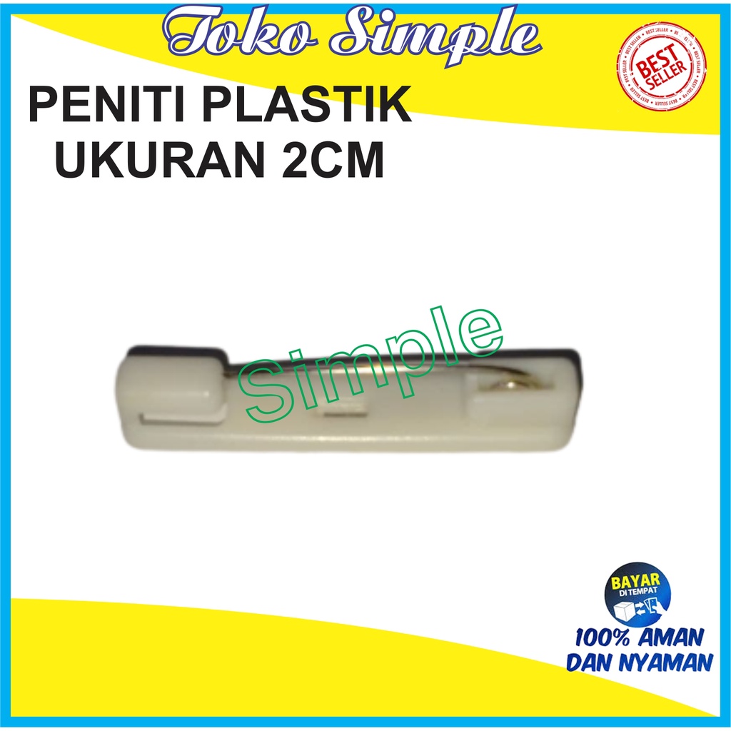 

PENITI PLASTIK 2CM PAPAN NAMA DADA NAME TAG BROS NAMETAG PIN MURAH