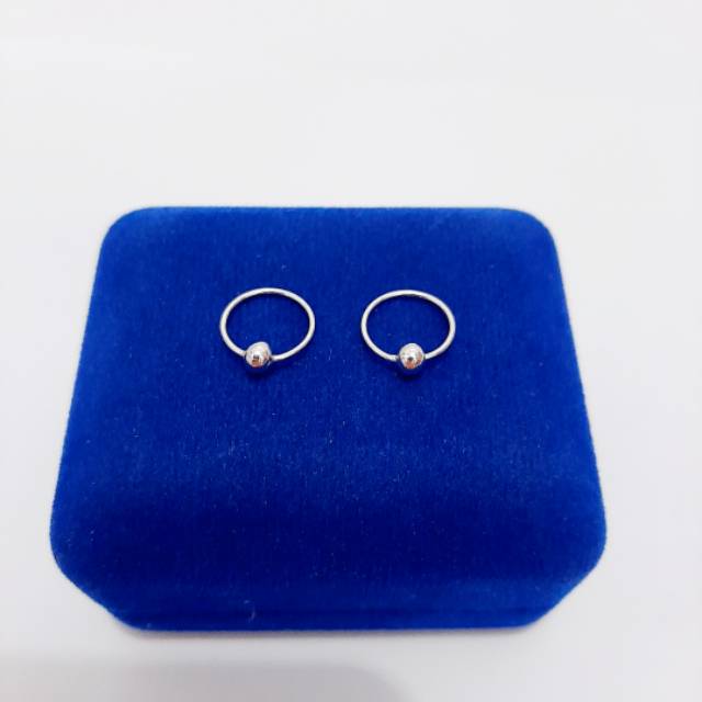 ANTING ANAK ATAU BAYI PERAK 925 LAPIS EMAS PUTIH - PERHIASAN GIWANG SILVER PERAK ASLI - IMPORT -A162