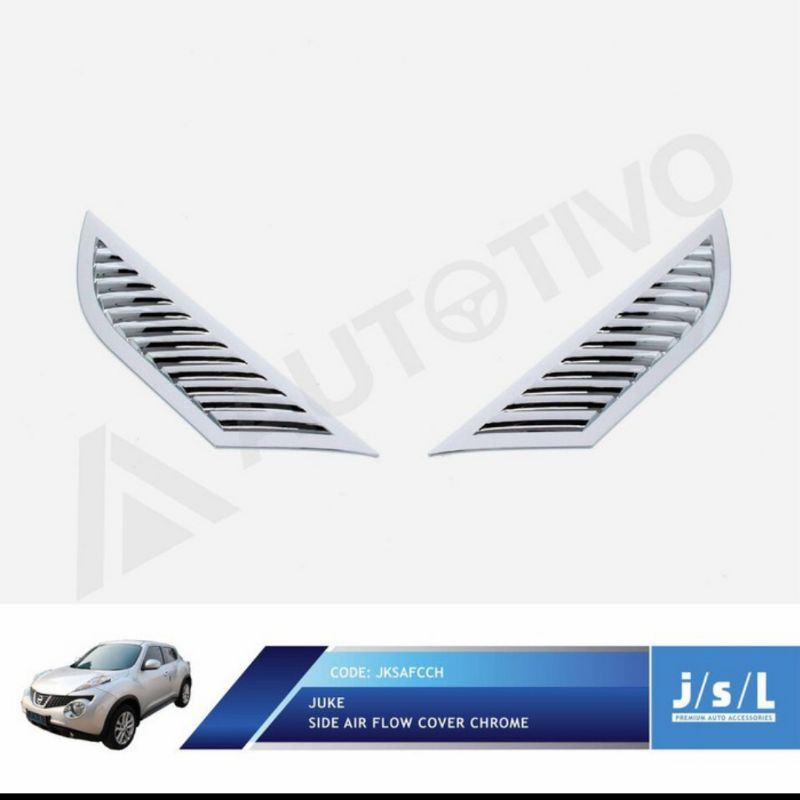 list ventilasi samping Nissan Juke/ side air flow cover chrome jsl