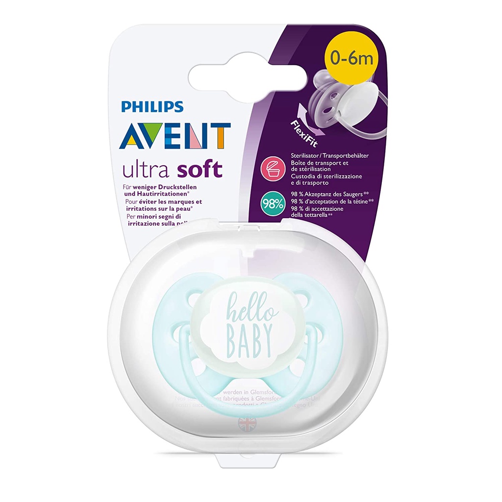 Avent - Ultra Soft Pacifier Single Pack 0-6m