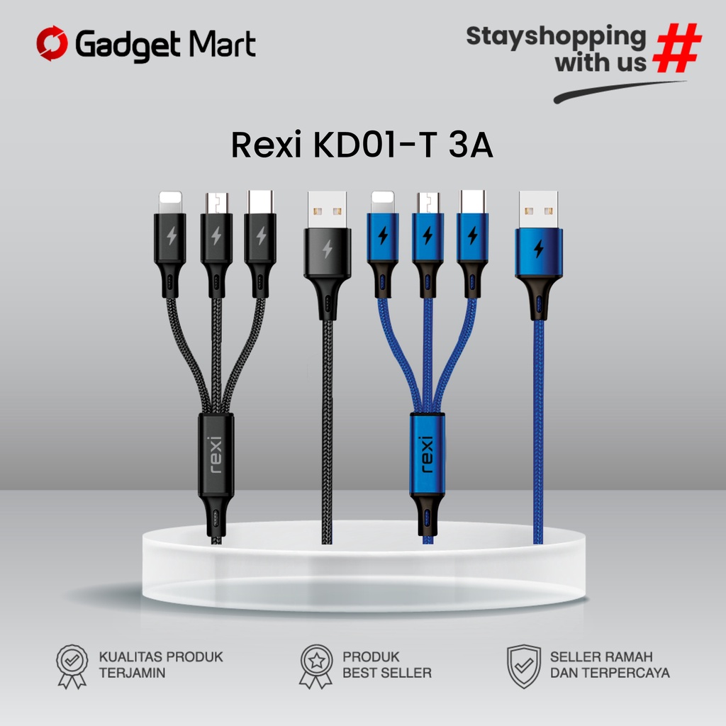 Kabel Data 3 IN 1 REXI KD01-T 3A