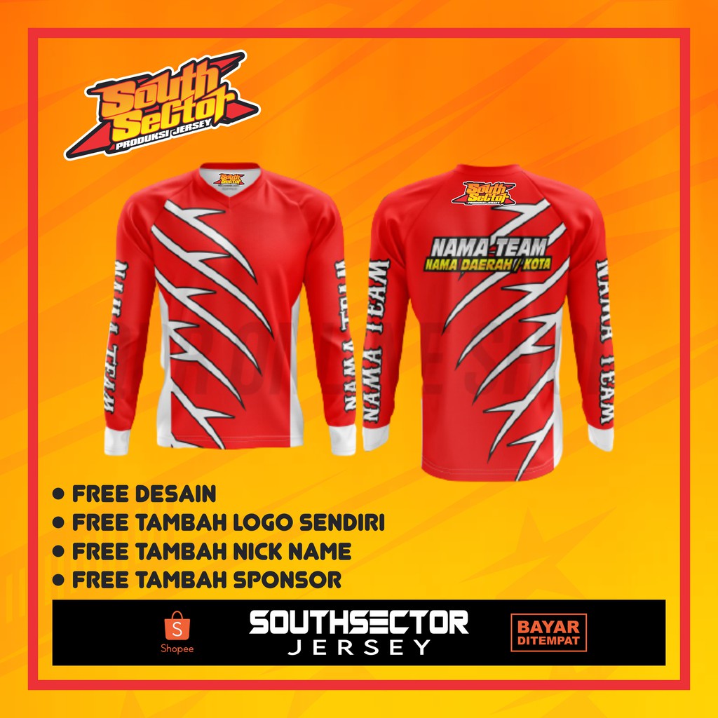 Jersey merpati balap indonesia - Custom Desain - Merah