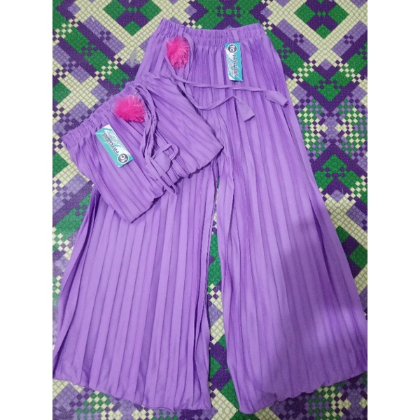 Lavender/Lilac / KULOT ANAK TANGGUNG MURAH / KULOT PLISKET ANAK / KULOT MURAH / KULOT