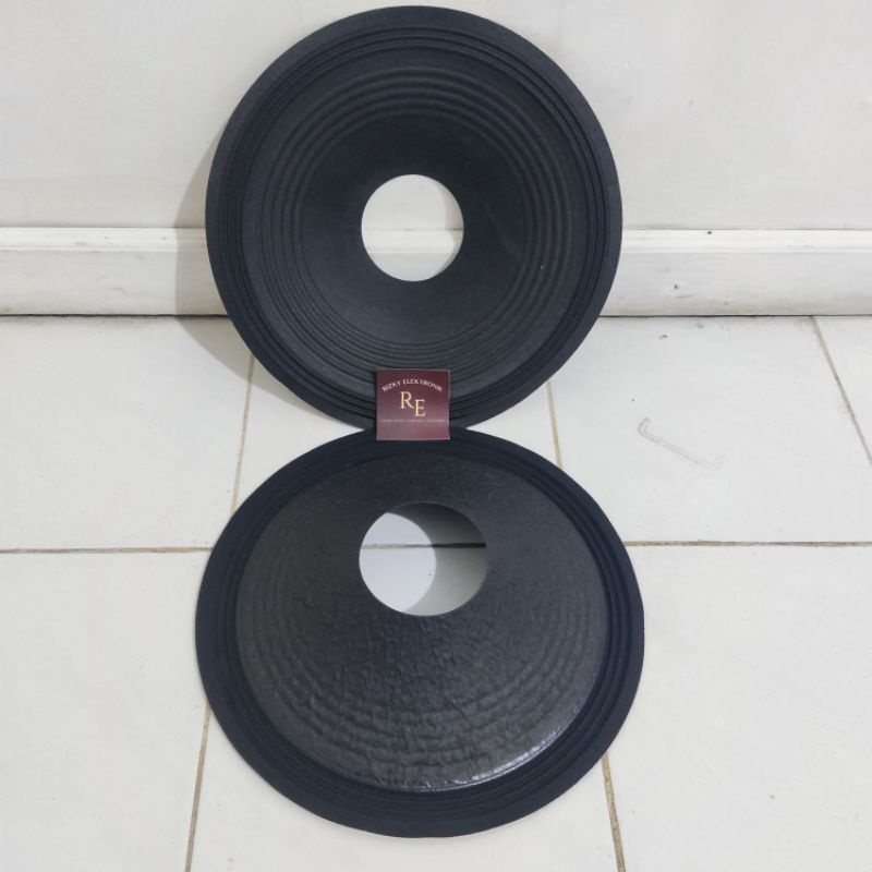 daun speaker membran spiker 15 inch lubang 100 mm 4 incch garis daun jeruk tebal import