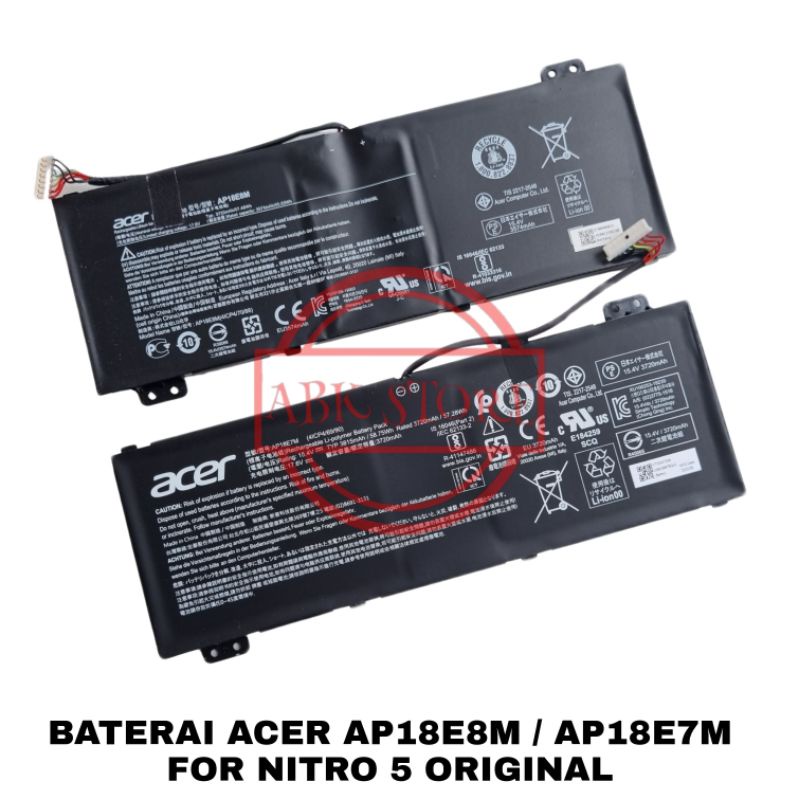 BATERAI BATTERY ACER AP18E8M AP18E7M FOR NITRO 5 AN515-43-R74R HELIOS 300 PH317-53-72P0 ORIGINAL