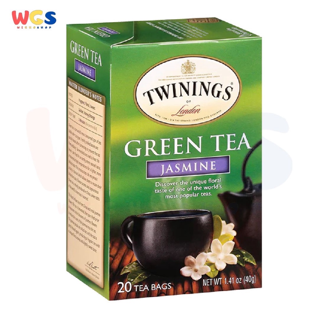 Twinings of London Green Tea Jasmine Unique Floral Taste 25s x 2g