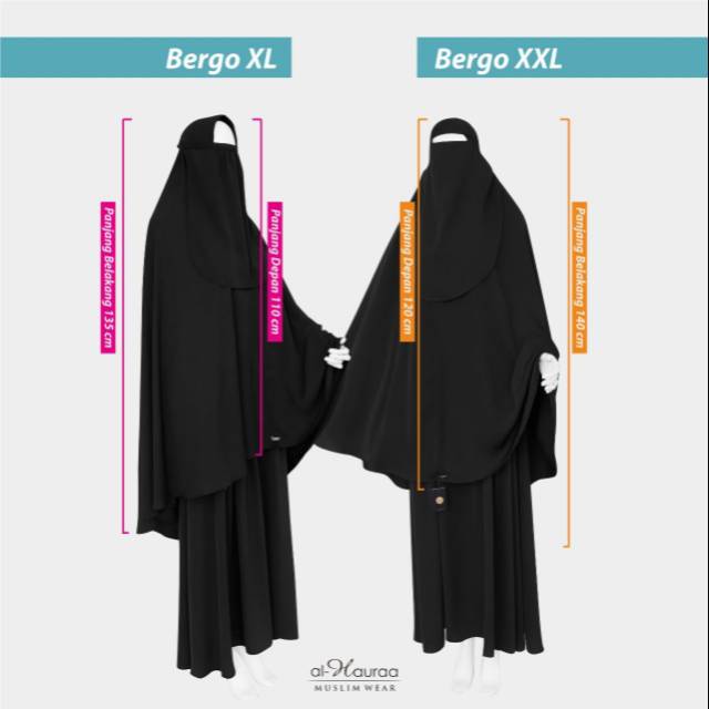 Khimar jetblack Khadijah By Al hauraa