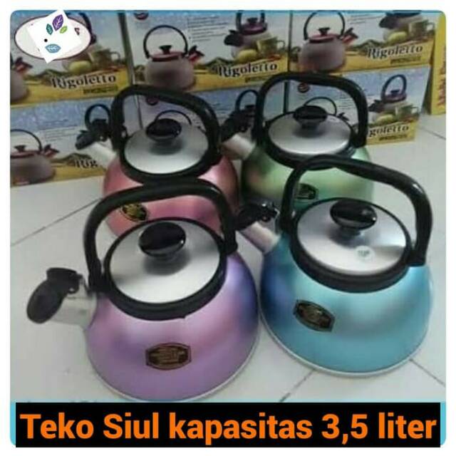 TEKO SIUL RIGOLETTO 3,5 LITER MASPION GRUP/TEKO BUNYI | Shopee Indonesia