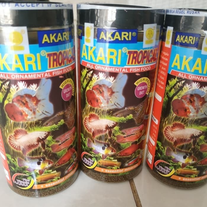 AKARI TROPICAL ALL ORNAMENTAL FISH FOOD 100GR PAKAN UNTUK SEGALA IKAN HIAS