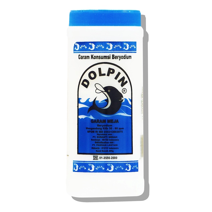 GARAM MEJA YODIUM DOLPIN 200GR BOTOL IODINE SALT