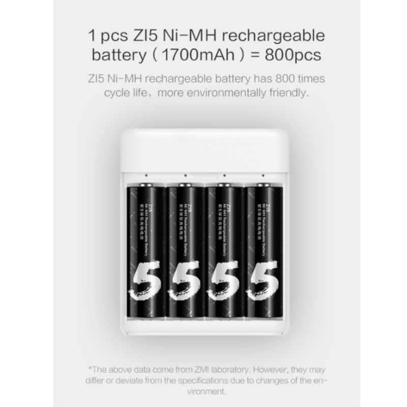 ZMI NiMH Zi5 / Zi7 Rechargeable Battery Set Docking