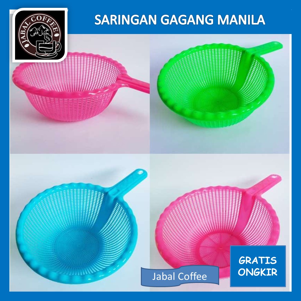 Saringan Gagang Plastik / Saringan Gagang Manila Original / Saringan Plastik Warna