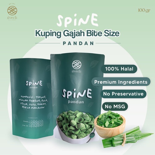 

SPINE Kuping Gajah Bite Size Pandan 100 Gram Snack / Cemilan / Camilan / Makanan Ringan Tradisional yang Gurih, Renyah, dan Manisnya PAS di Mulut