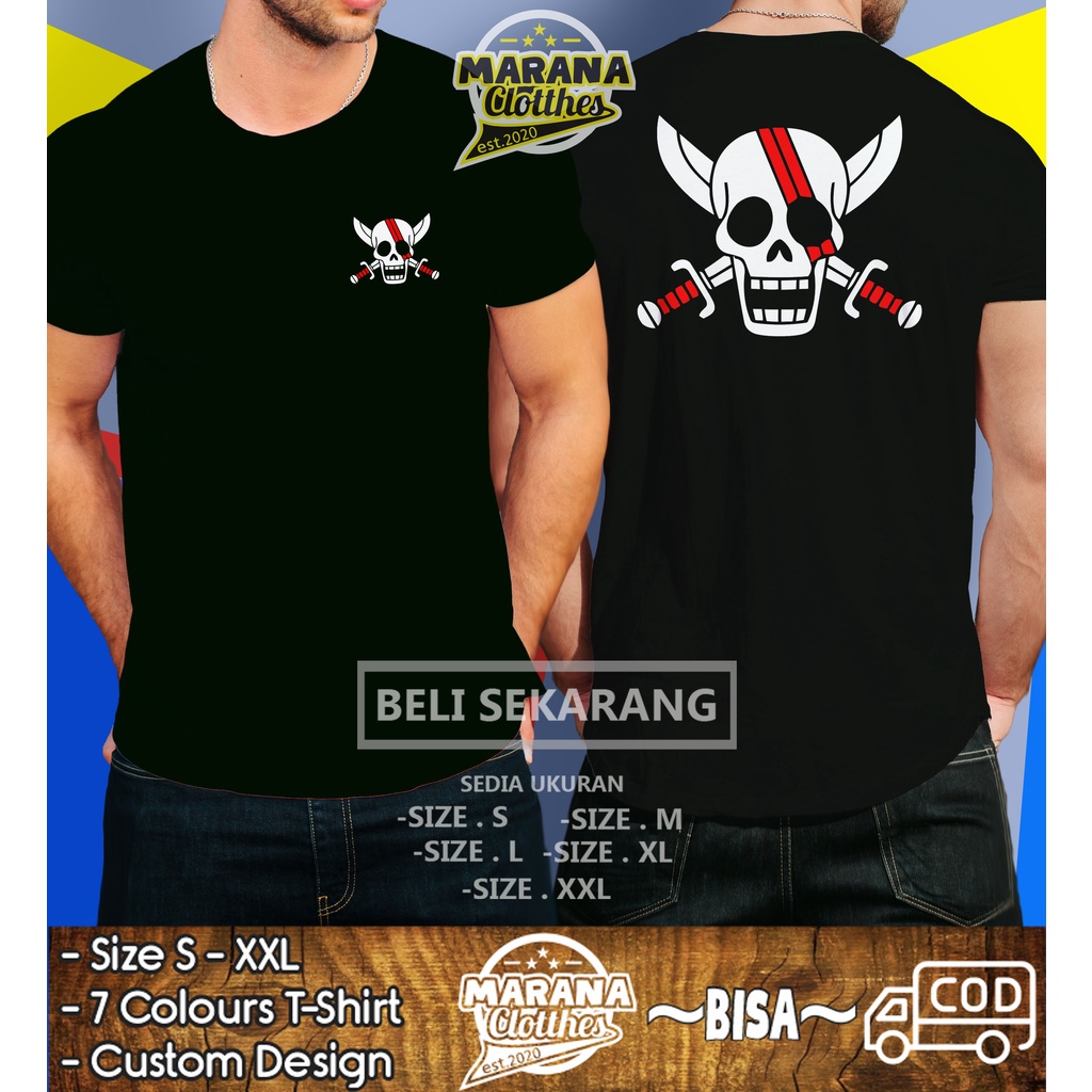 Kaos Baju Akagami No Shanks One Piece Baju Anime