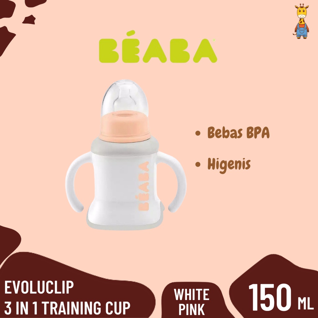 Beaba 3 in 1 Training Cup 5 oz / 150 ml - Evoluclip