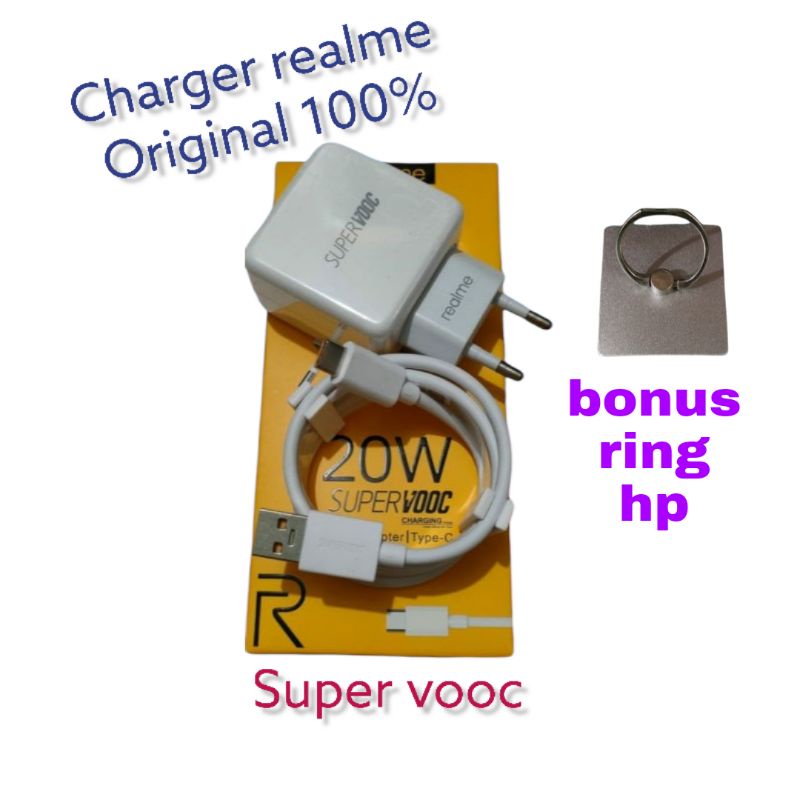 Charger realme tipe c supervooc original/fastcharging