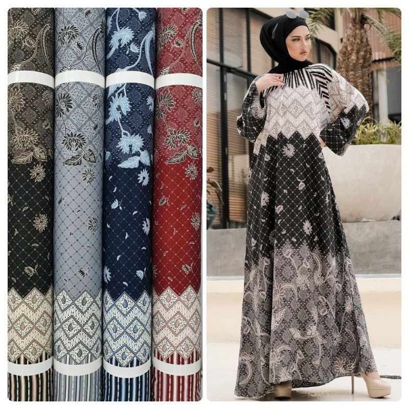 Kain Gamis Maxmara Lux Motif Boutique (harga per 0.5m)