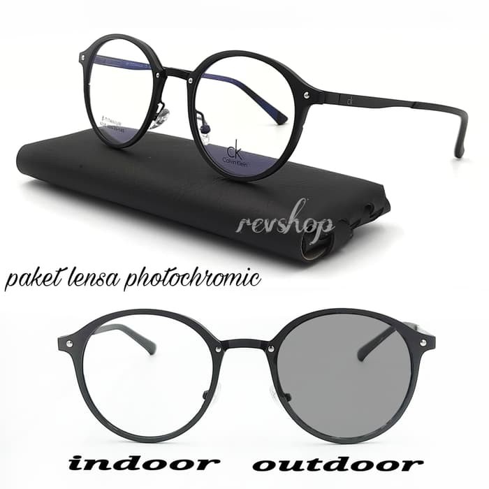 Paket Lensa Photochromic - Frame Kacamata CK Rounded