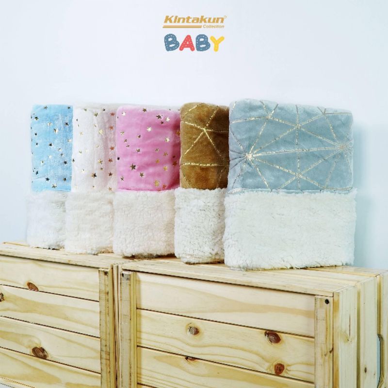 KINTAKUN-SELIMUT BAYI BULU HALUS LEMBUT SHERPA FOIL