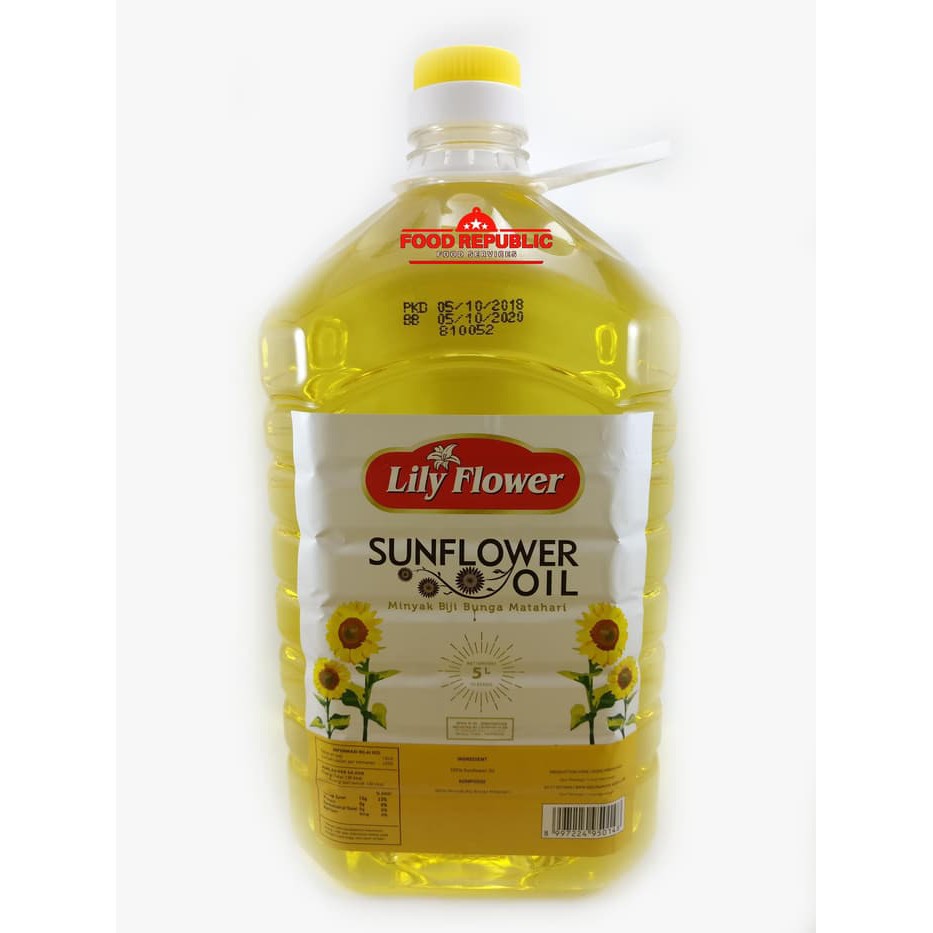 

SUNFLOWER OIL LILY FLOWER 5 LTR MINYAK BUNGA MATAHARI BEST SELLER