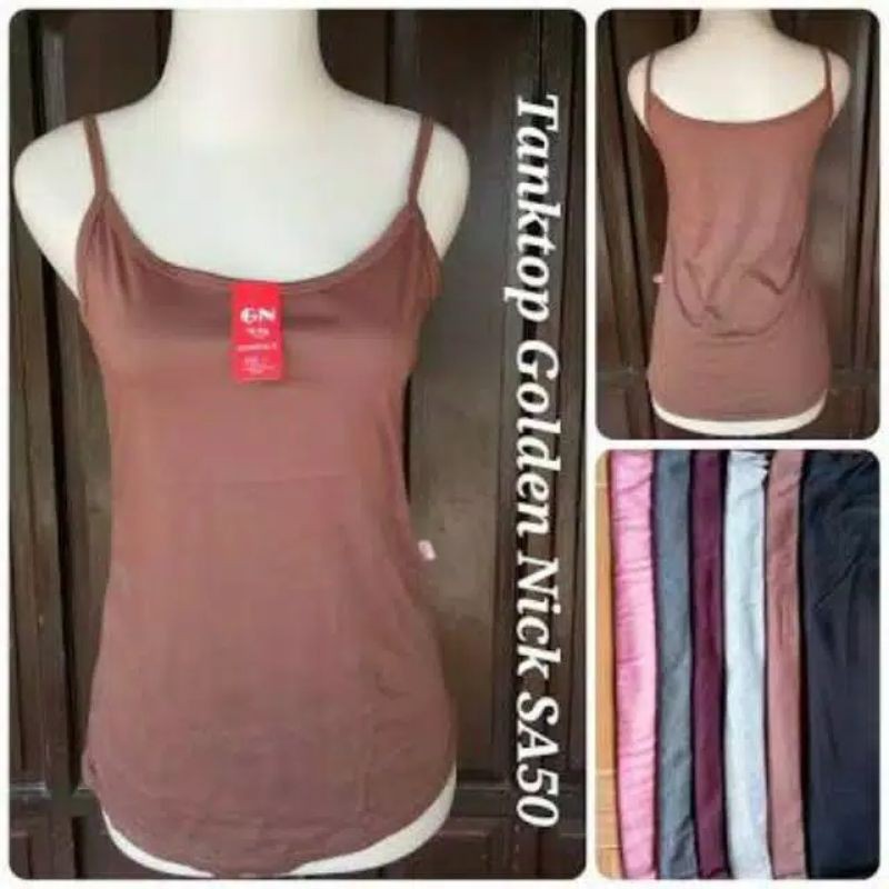 TANGTOP GOLDEN NICK - TANKTOP GOLDEN NICK  TALI BESAR DAN TALI KECIL WARNA RANDOM-5