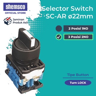 Jual 22mm 3 Posisi 3P Selector Switch On-Off-On Lock SC-AR22-PR-3 PR3 ...