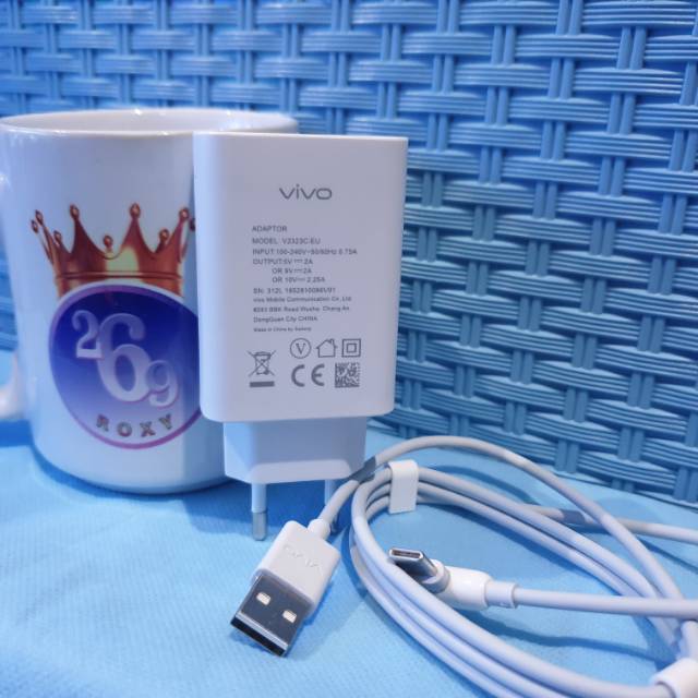 Charger Carger Hp Vivo V17 V19 Pro S1 Pro Z1X X27 Original Ori USB Type C Cas Casan Handphone Tipe C