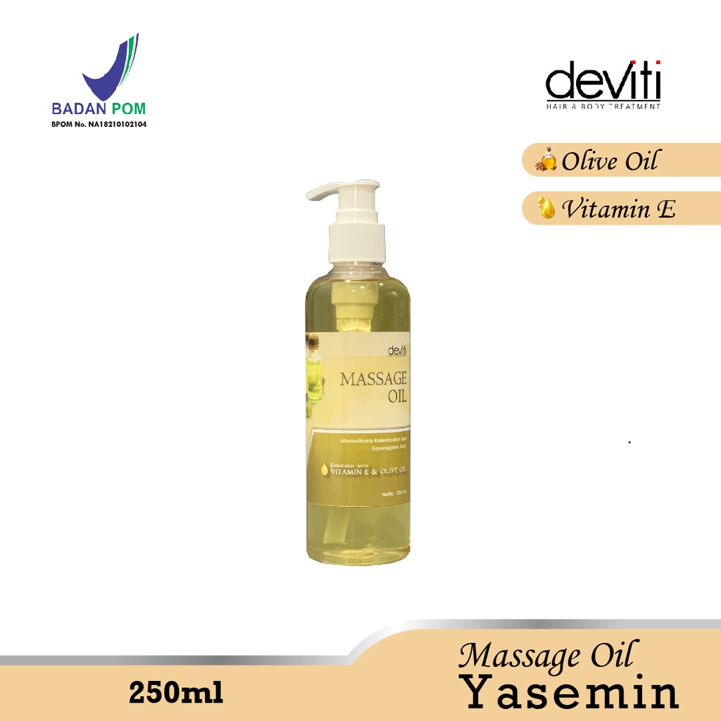 Deviti Massage Oil Yasmine Perawatan Tubuh Minyak Pijat Rileksasi 250Gr