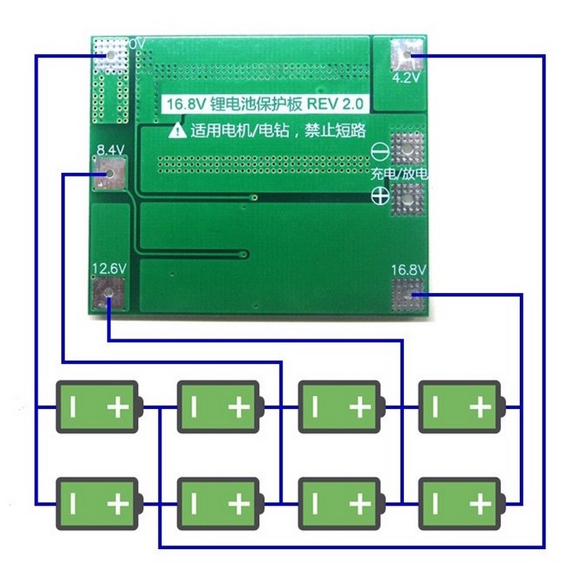 BMS 4S 40A 16V Modul Pelindung Baterai 18650 BALANCE/ENHANCED