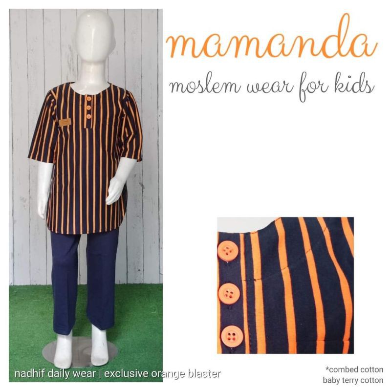 Setelan Koko kaos anak MAMANDA NDW Exc Orange Blaster