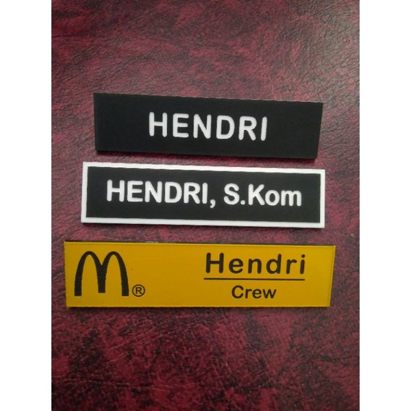 name tag Akrilik/papan nama/nama dada PNS