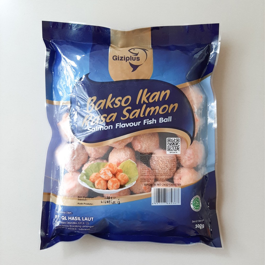 

Giziplus Salmon Fish Ball/ Bakso Ikan Salmon/ Steam Ball Frozen Food